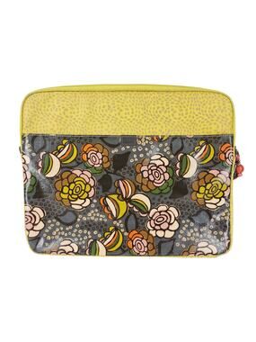 FOSSIL WOMENS KEY-PER MULTICOLOR COATED CANVAS LAPTOP SLEEVE 11X14 W/ KEY CHARM